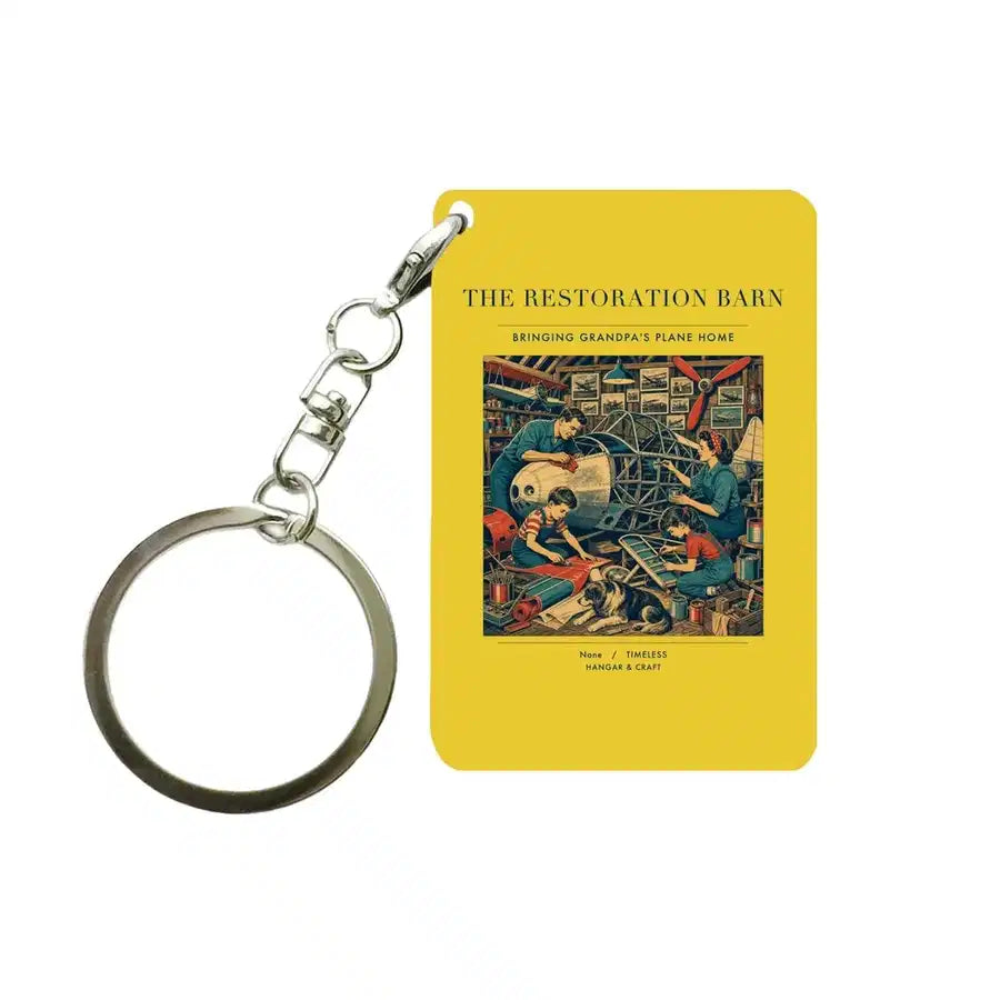 VINTAGE G4143 - The Restoration Barn - Designed Key Chain design on yellow