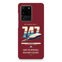 Thumbnail for Boeing 747-400 Dreamlifter design on samsung case - dark red