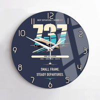 Thumbnail for Boeing 737-500 Classic design on navy blue no frame wall clock