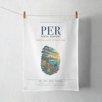 Thumbnail for Perth Airport (PER) design on white towel
