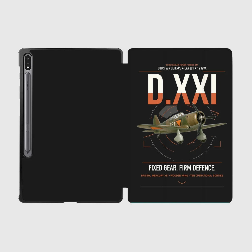 Fokker D.XXI — Dutch LVA aircraft 221 design on black samsung tablet tablet case