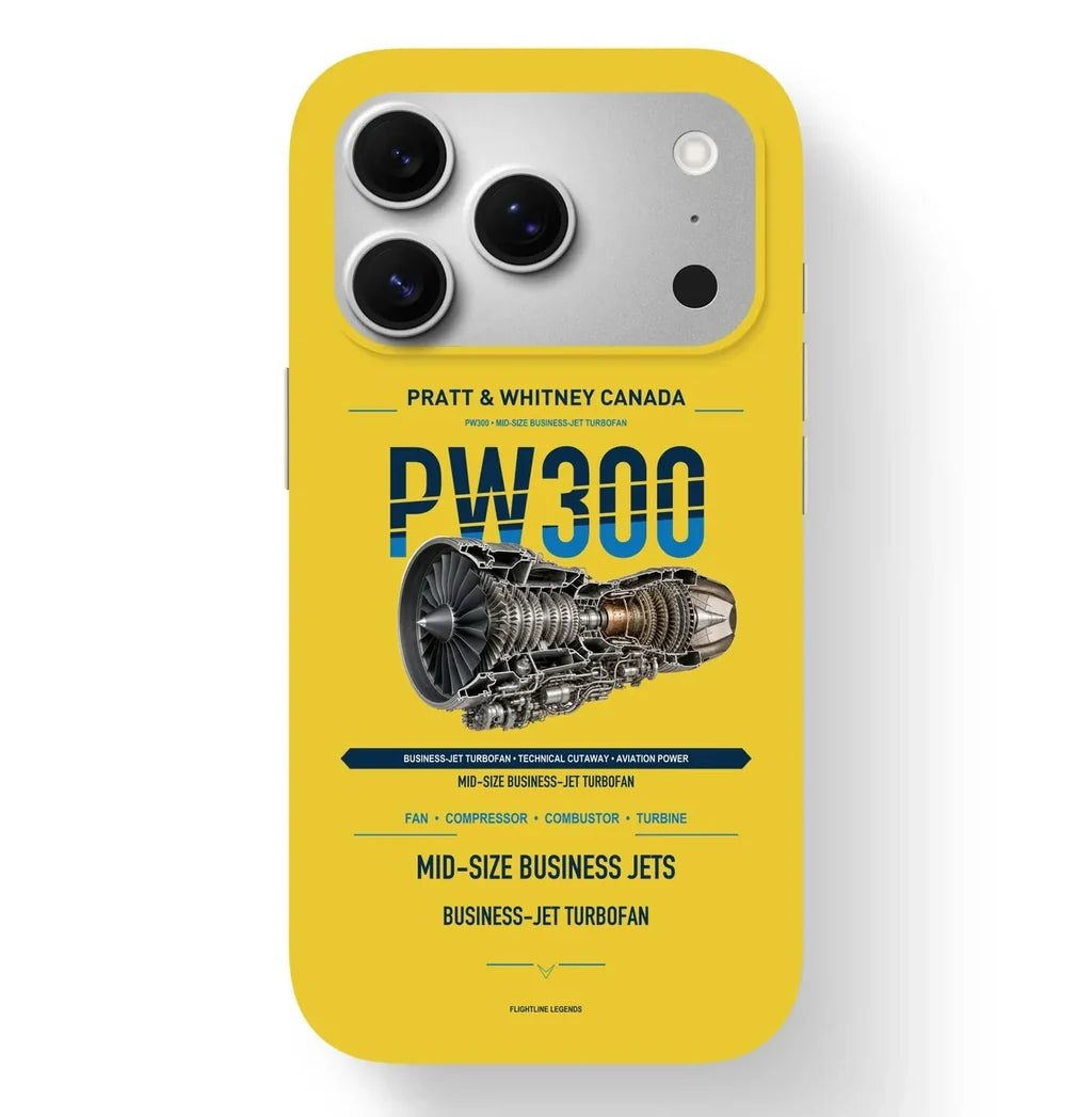 PW300 Case design on yellow iphone case