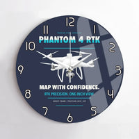 Thumbnail for DJI Phantom 4 RTK design on navy blue no frame wall clock