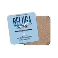 Thumbnail for Airbus BelugaXL / A330-743L design on light blue 1 piece coaster
