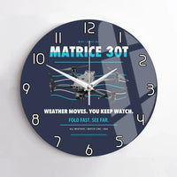 Thumbnail for DJI Matrice 30T design on navy blue no frame wall clock