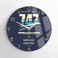 Thumbnail for Boeing 747SP design on navy blue no frame wall clock