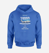 Thumbnail for Beechcraft 1900D design on blue hoodie single side