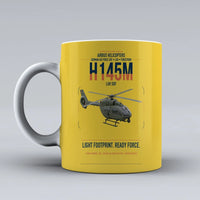 Thumbnail for Airbus Helicopters H145M LUH SOF design on yellow ceramic mug, double-side print