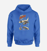 Thumbnail for SIGNAL 616 - How Planes Fly V2 design on blue hoodie single side