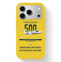 Thumbnail for Cessna Citation 500 - Citation I design on yellow magsafe iphone case, for iPhone 17 Pro