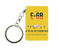 Thumbnail for E-6B Mercury design on yellow designed key chain, double-side print