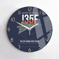 Thumbnail for Saab J 35F Draken design on navy blue no frame wall clock
