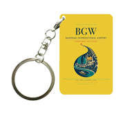 Thumbnail for Baghdad International Airport BGW Key Chain design on yellow key chain