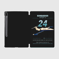 Thumbnail for Bombardier Learjet 24 design on black samsung tablet tablet case