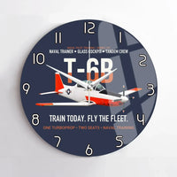 Thumbnail for T-6B Texan II Naval Aviator Training design on navy blue no frame wall clock