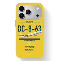 Thumbnail for Douglas DC-8-63 design on yellow magsafe iphone case, for iPhone 17 Pro