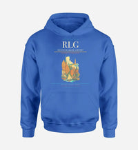 Thumbnail for Rostock-Laage Airport (RLG) design on blue hoodie single-side print