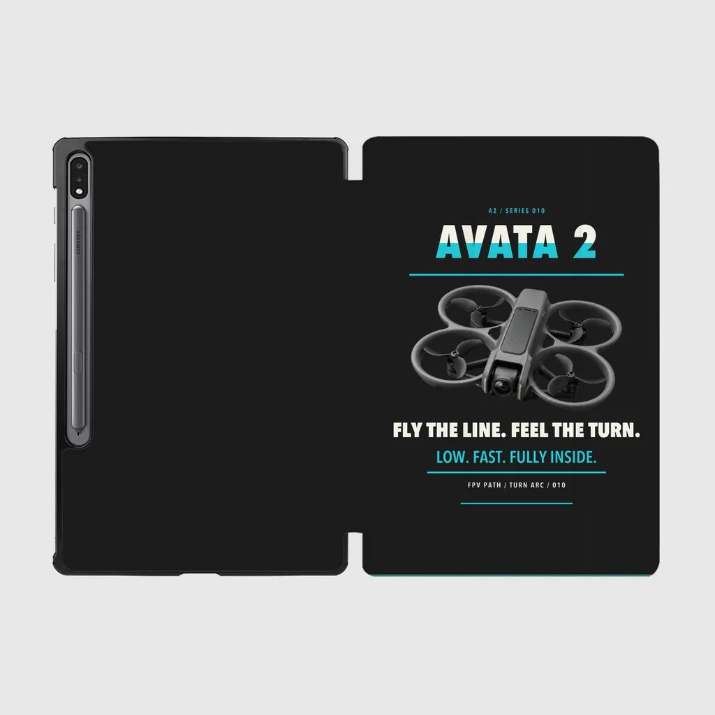 DJI Avata 2 design on black samsung tablet tablet case