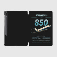 Thumbnail for Bombardier Challenger 850 design on black samsung tablet tablet case