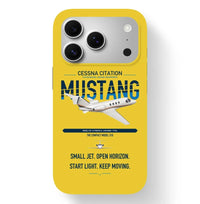 Thumbnail for Cessna Citation Mustang design on yellow magsafe iphone case, for iPhone 17 Pro