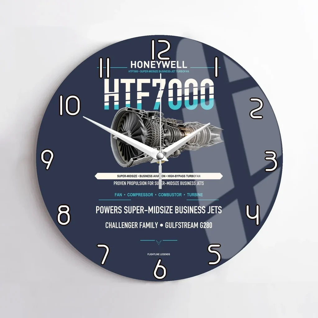 HTF7000 design on navy blue no frame wall clock