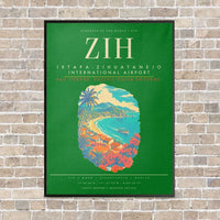 Thumbnail for Ixtapa-Zihuatanejo International Airport ZIH - Canvas Framed - Green
