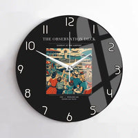 Thumbnail for VINTAGE G4081 - The Observation Deck - Designed Wall Clocks design on black no-frame