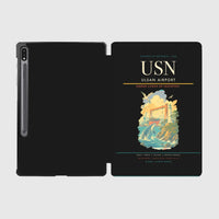 Thumbnail for Ulsan Airport (USN) design on black samsung tablet tablet case