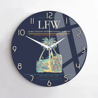 Thumbnail for Lome-Tokoin International Airport (LFW) design on navy blue no frame wall clock
