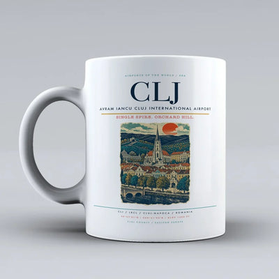 Avram Iancu Cluj International Airport CLJ Mug - White