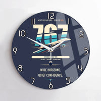 Thumbnail for Boeing 767-300ER design on navy blue no frame wall clock