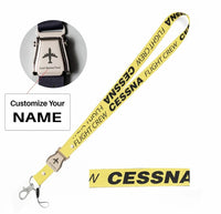 Thumbnail for CESSNA Flight Crew seat belt lanyard - yellow with name
