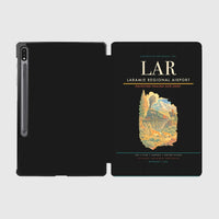 Thumbnail for Laramie Regional Airport (LAR) design on black samsung tablet tablet case