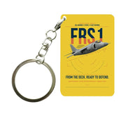 Thumbnail for British Aerospace Sea Harrier FRS.1 design on yellow designed key chain, double-side print