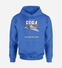 Thumbnail for Eurofighter Typhoon FGR4 design on blue double-side hoodie, single-side print