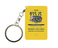 Thumbnail for 915 iS Key Chain design on yellow key chain