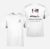 Thumbnail for E-4B Nightwatch design on white double-side t-shirt, double-side print