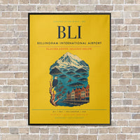 Thumbnail for Bellingham International Airport BLI - Canvas Framed - Yellow