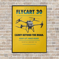 Thumbnail for DJI FlyCart 30 vertical canvas print - framed - yellow background