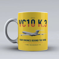 Thumbnail for Vickers VC10 K.3 design on yellow ceramic mug, double-side print