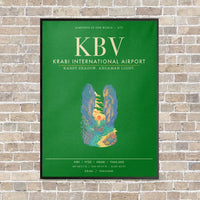Thumbnail for Krabi International Airport KBV - Canvas Framed - Green
