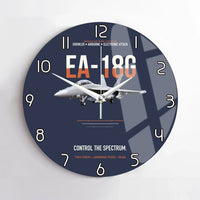 Thumbnail for EA-18G Growler Control The Spectrum design on navy blue no frame wall clock