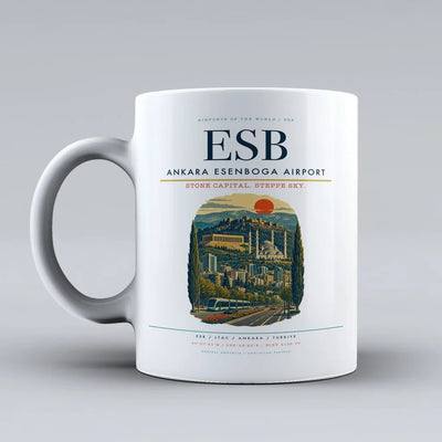 Ankara Esenboga Airport ESB Mug - White