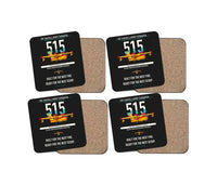 Thumbnail for De Havilland Canadair 515 design on black 4 pieces set coaster