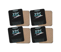 Thumbnail for Bombardier Global Express XRS design on black 4 pieces set coaster