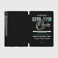 Thumbnail for GE90-115B design on black samsung tablet tablet case