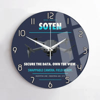 Thumbnail for ACSL SOTEN design on navy blue no frame wall clock