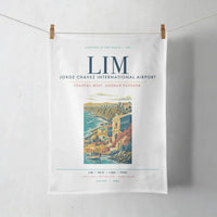 Thumbnail for Lima Jorge Chavez International Airport (LIM) design on white towel
