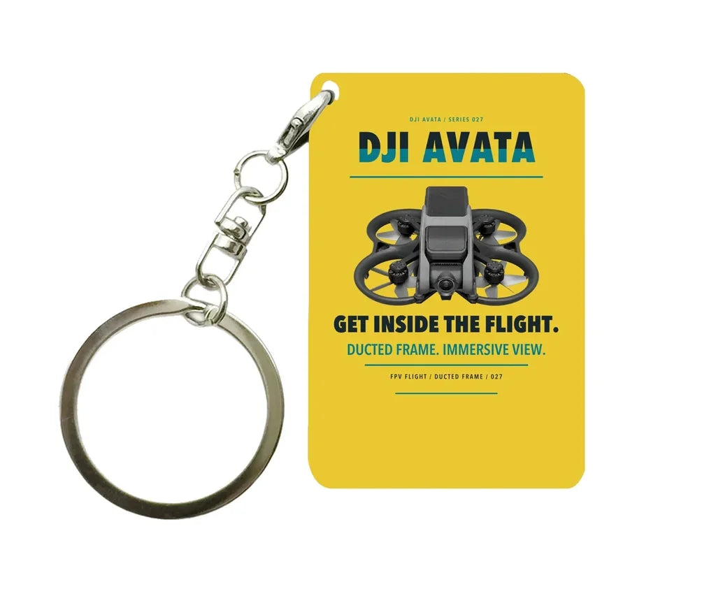 DJI Avata Key Chain design on yellow key chain
