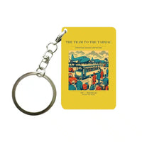 Thumbnail for VINTAGE G4372 - The Tram To The Tarmac - Designed Key Chain design on yellow